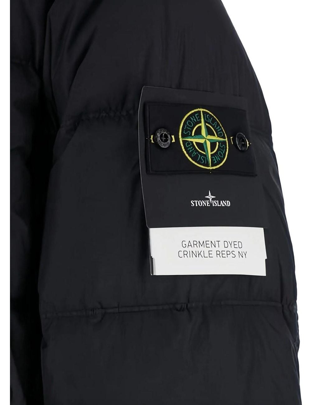 Stone Island Black Water-Repellent And Wind-Resistant Down Jacket for men