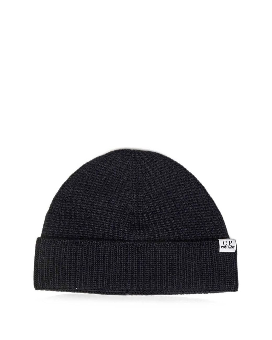 C P Company Blue Fisherman Beanie for men