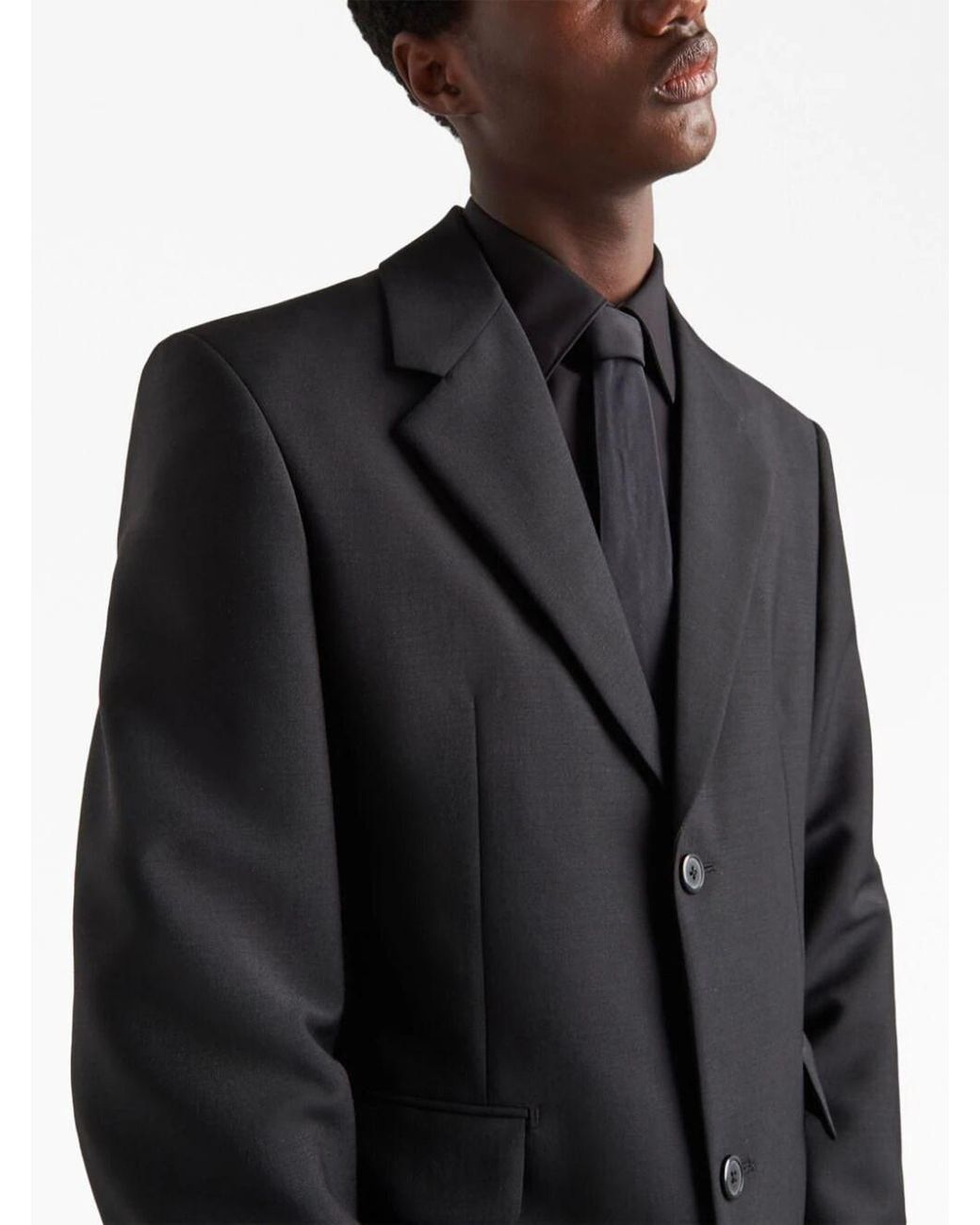Prada Black Kid Mohair Jacket for men