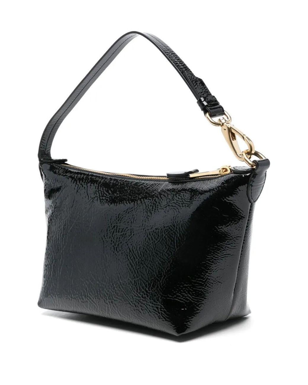 【MIU MIU】NAPLAK PATENT LEATHER POUCH Miu Miu Naplak Patent Leather Pouch in Brown | Lyst