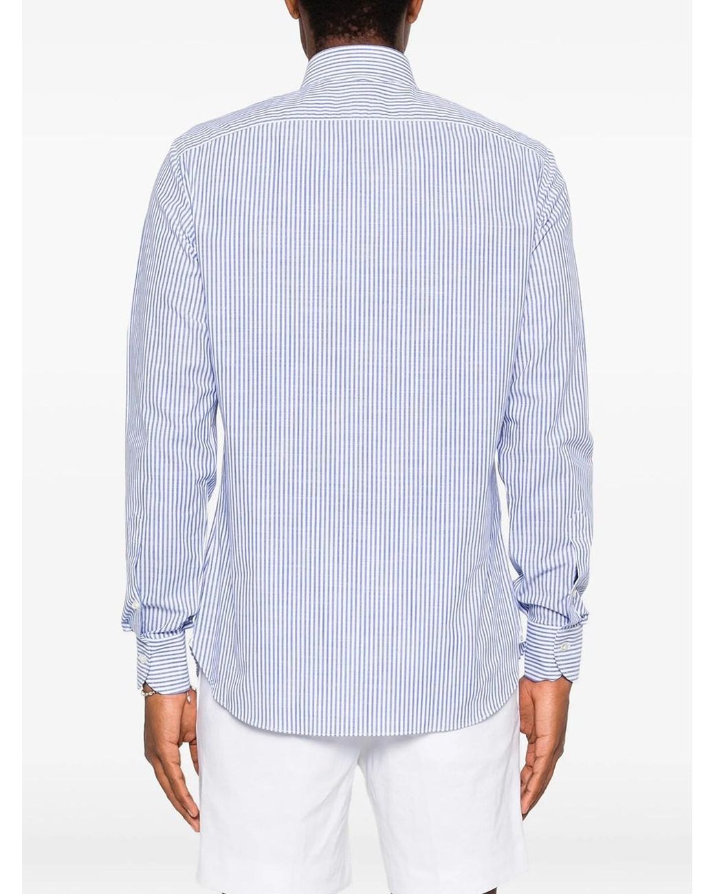 Borriello Blue Striped Shirt for men