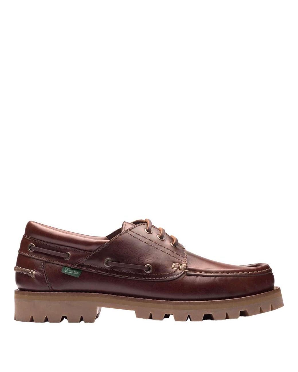 Paraboot Brown Briac Derby Shoes With Rubber Sole for men