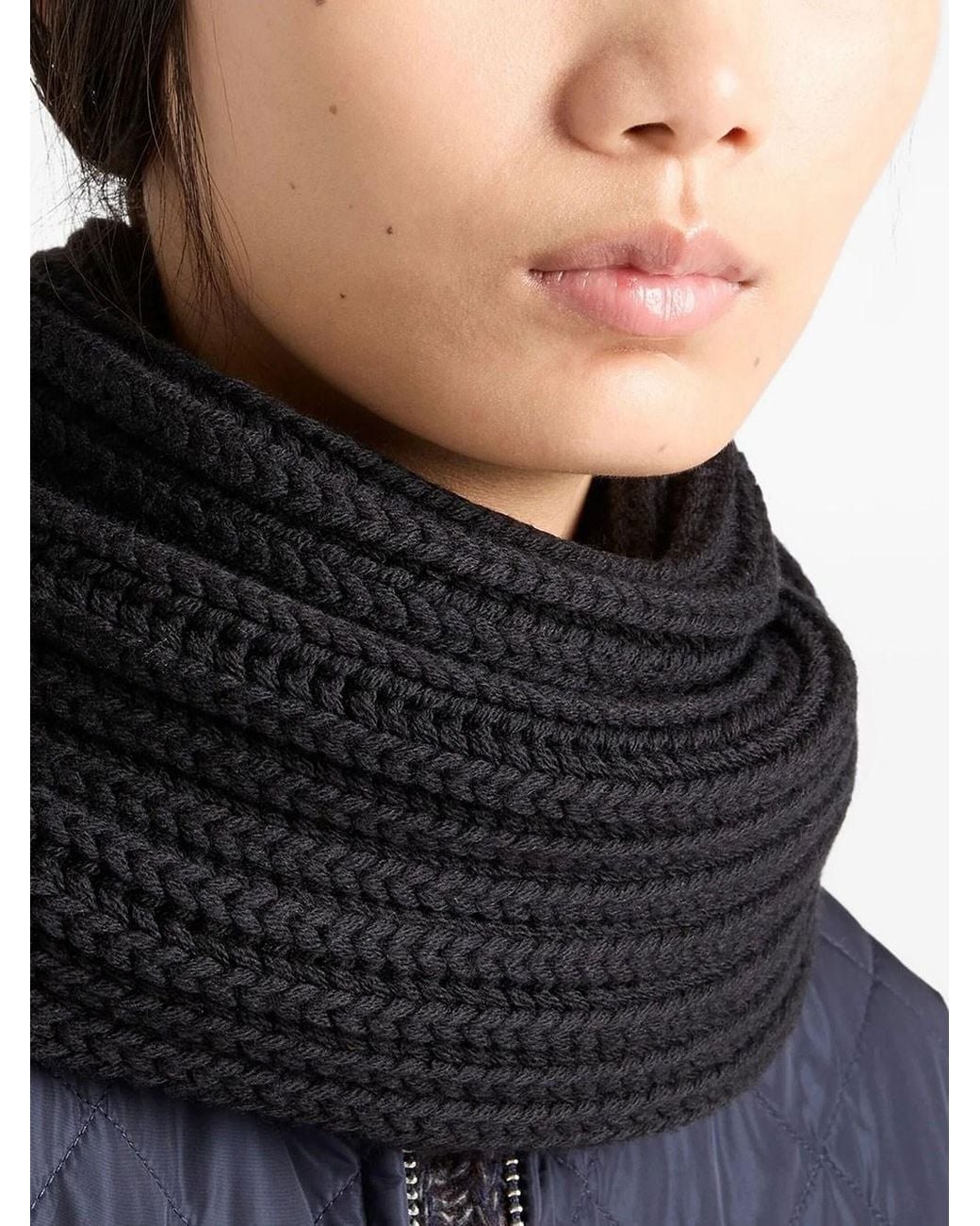 Prada Black Wool Scarf
