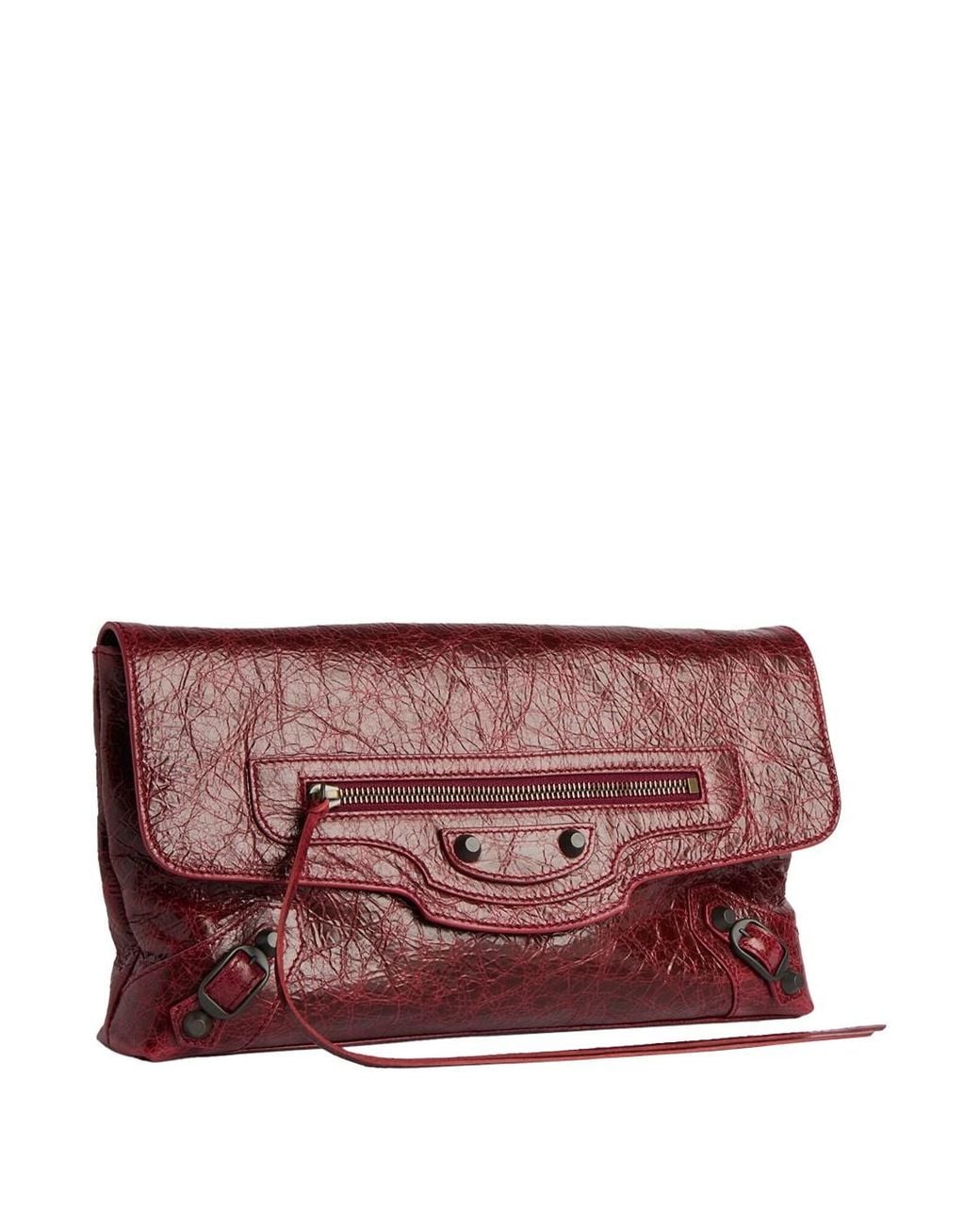 Balenciaga Red Le City Arena Leather Pouch