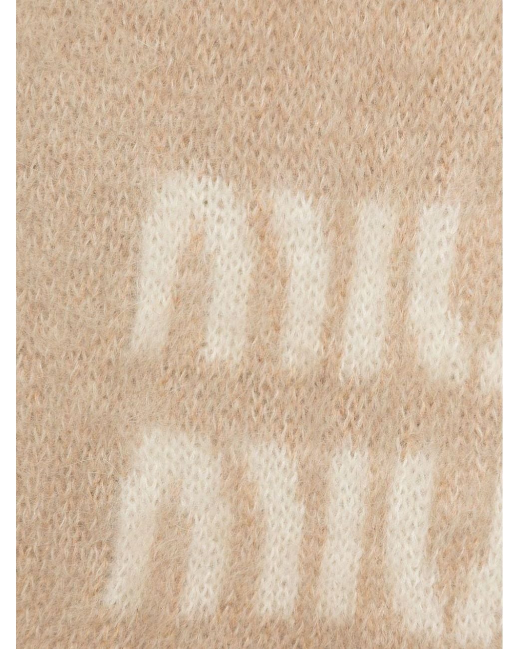 Miu Miu Natural Wool And Mohair Scarf
