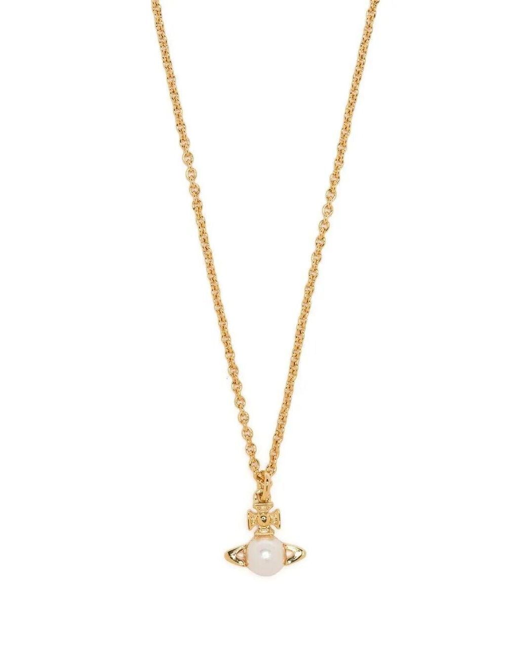 Vivienne Westwood White Balbina Pendant Necklace