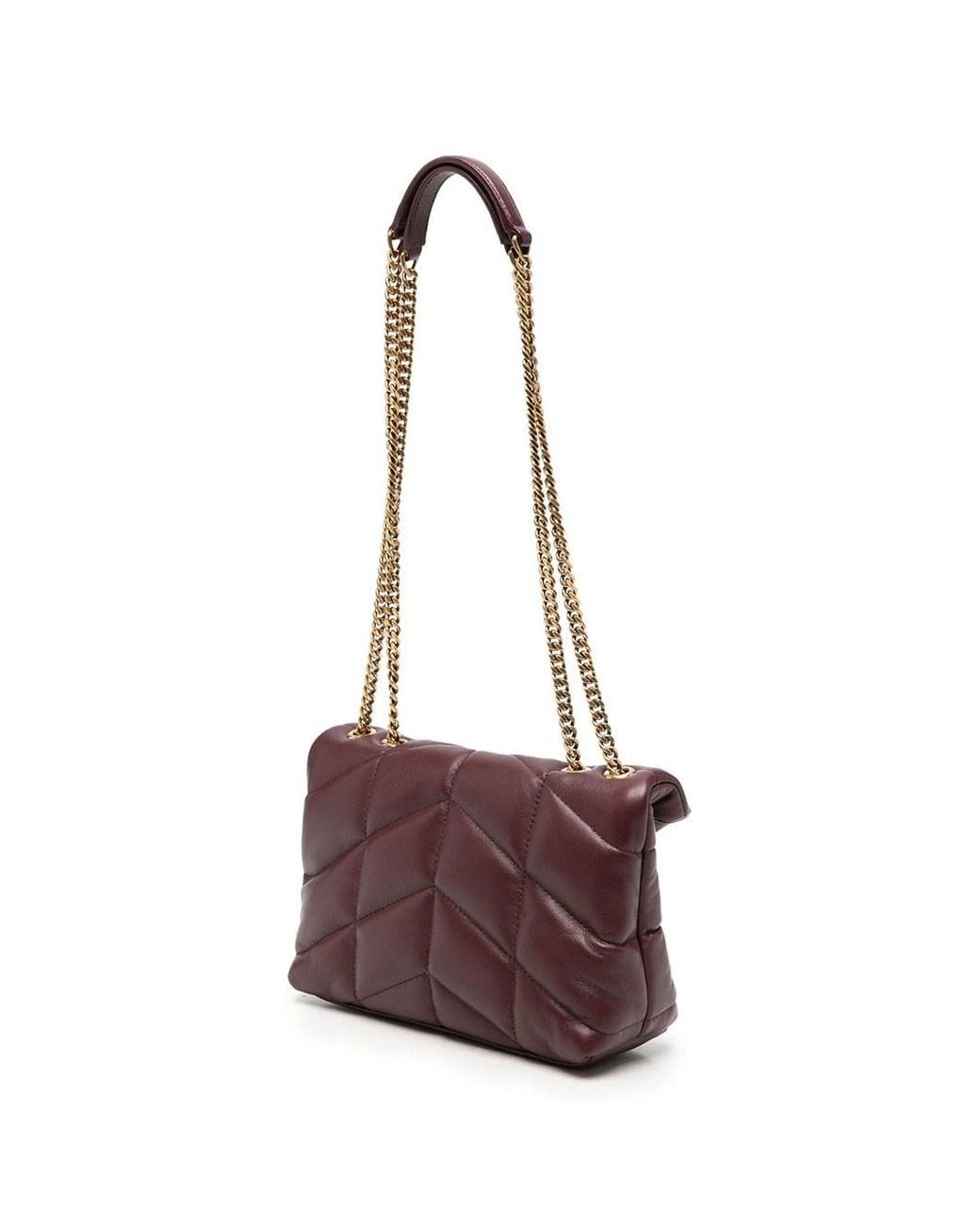 Saint Laurent Red Borsa "Loulou Puffer Toy Mini"