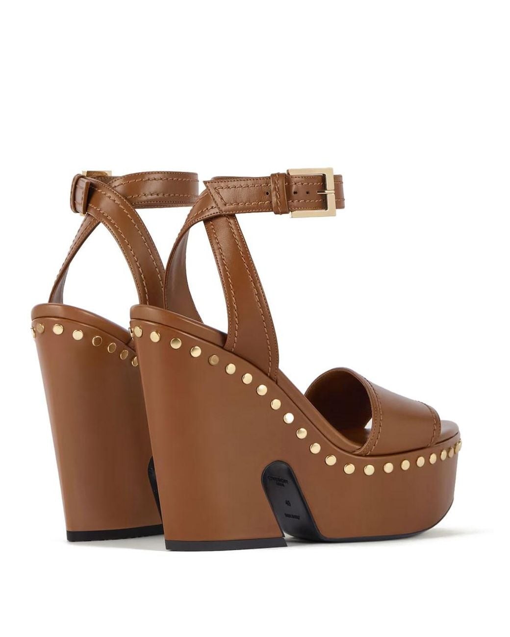 Givenchy Brown Studded Wedge Heels