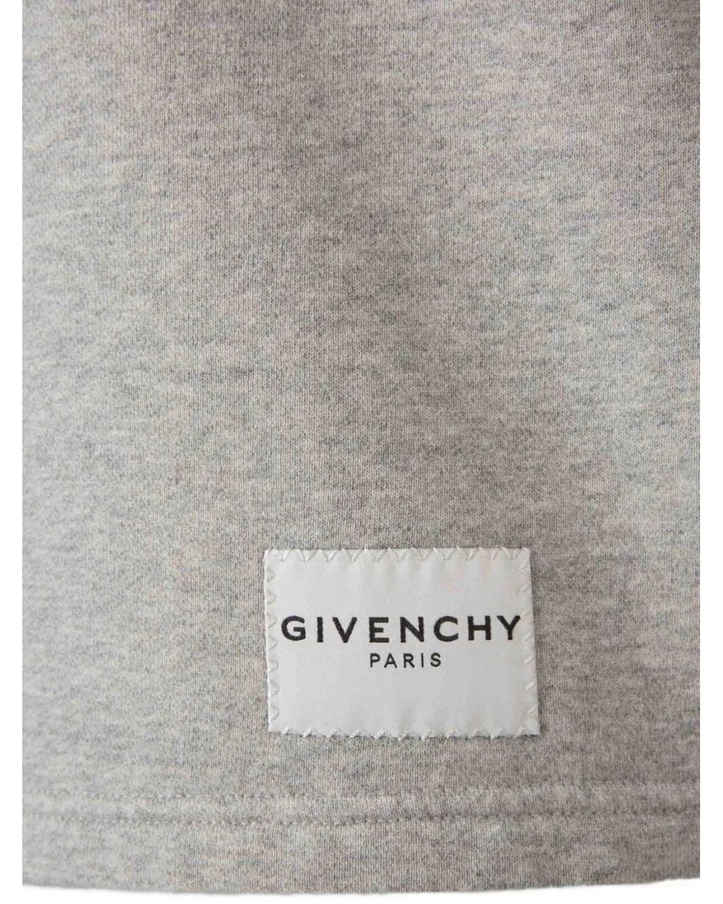 Givenchy Gray Short-sleeved Cotton Sweatshirt for men