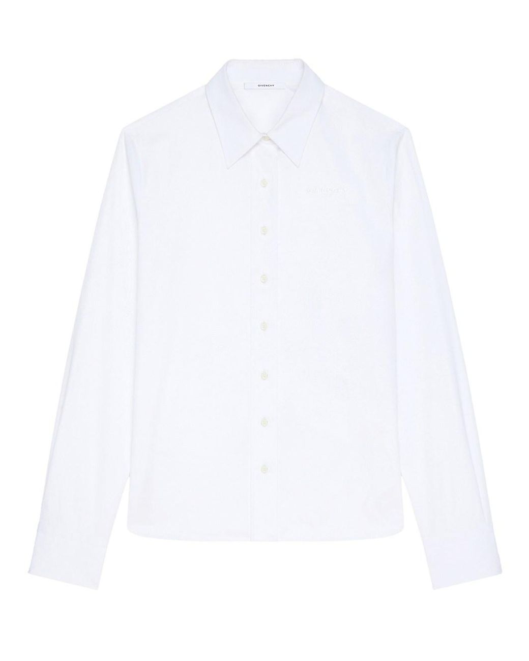 Givenchy White Embroidered Poplin Shirt