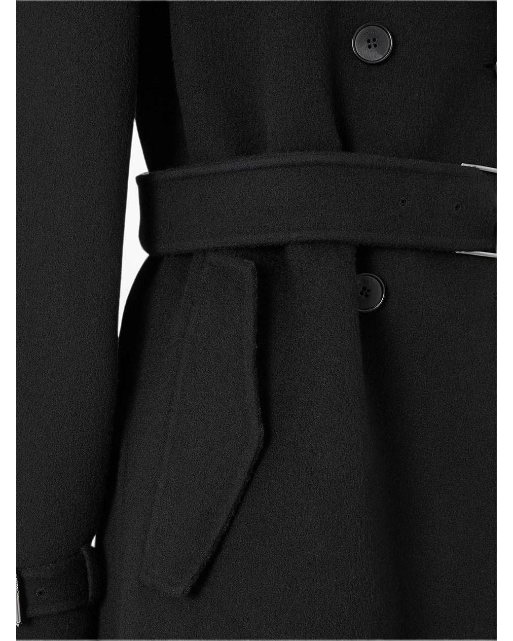 Fendi Black Trench Midi Doppiopetto