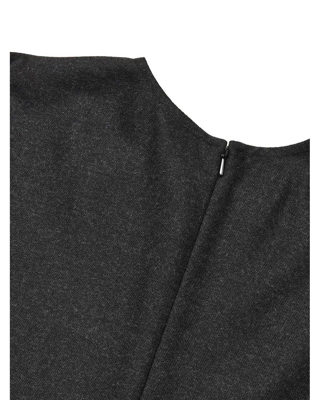 Victoria Beckham Black Round Neck Maxi Dress