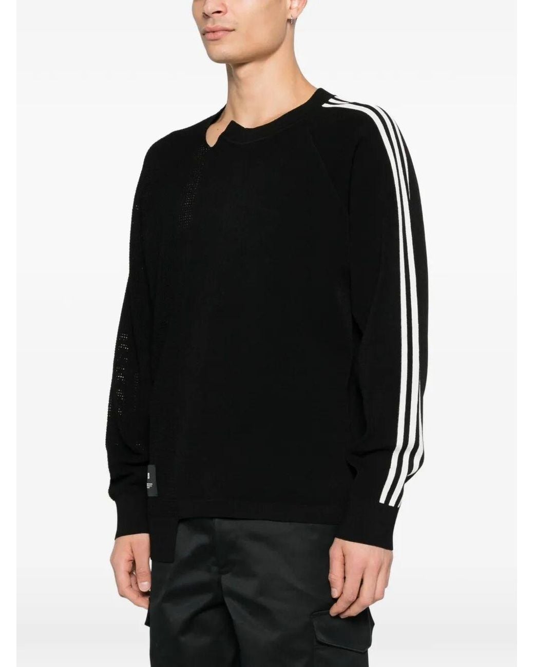 Y-3 Black Logo Knit Sweater for men