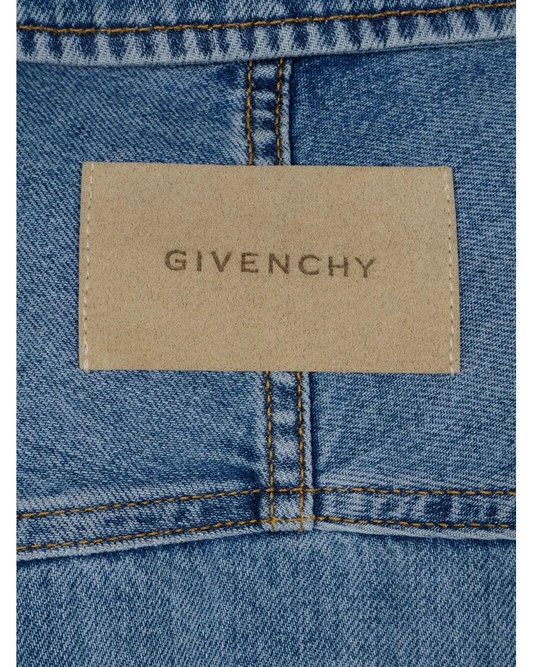 Givenchy Blue Short Cocoon Denim Shirt