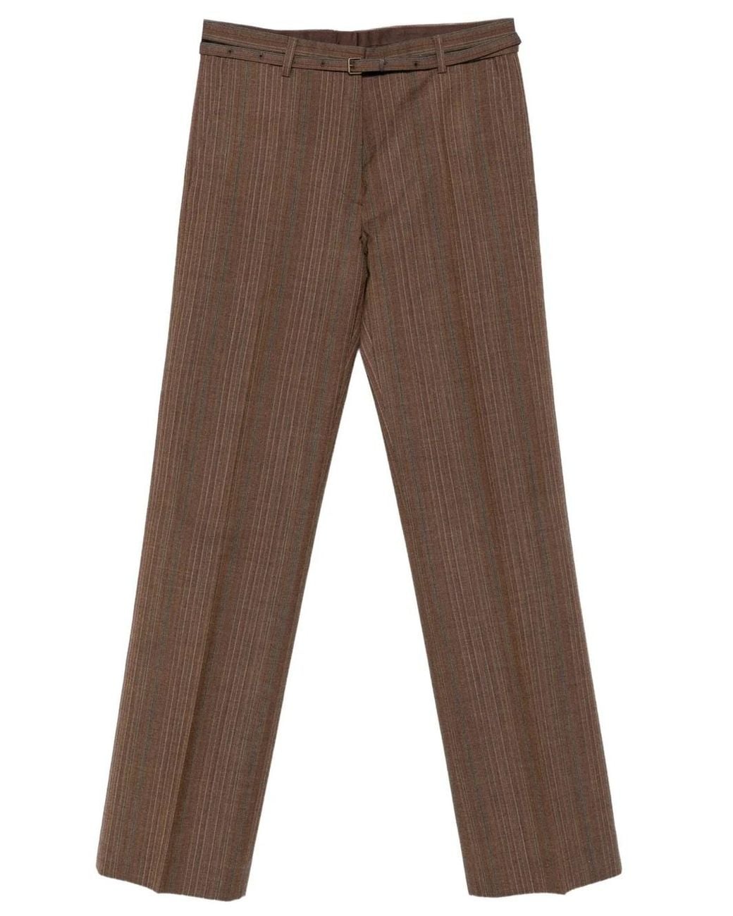 Dries Van Noten Brown Slim Fitted Slightly Flaired Trousers