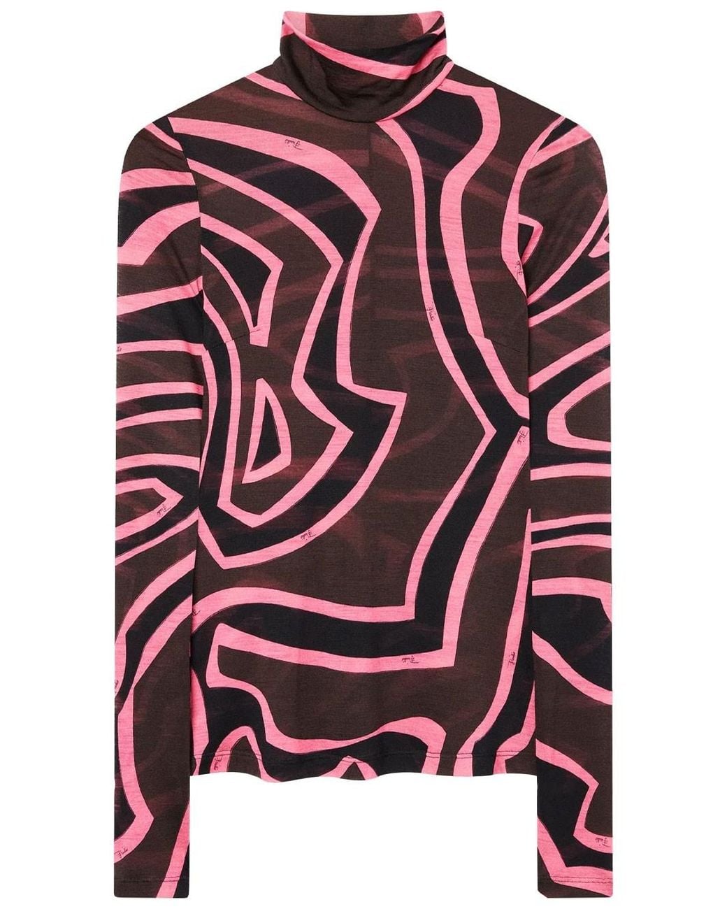 Emilio Pucci Red High-Neck Jersey Top