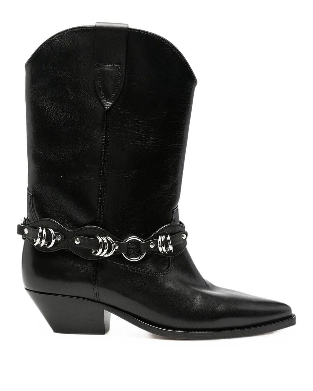 Isabel Marant Black Duerto Ankle Boots With Rings