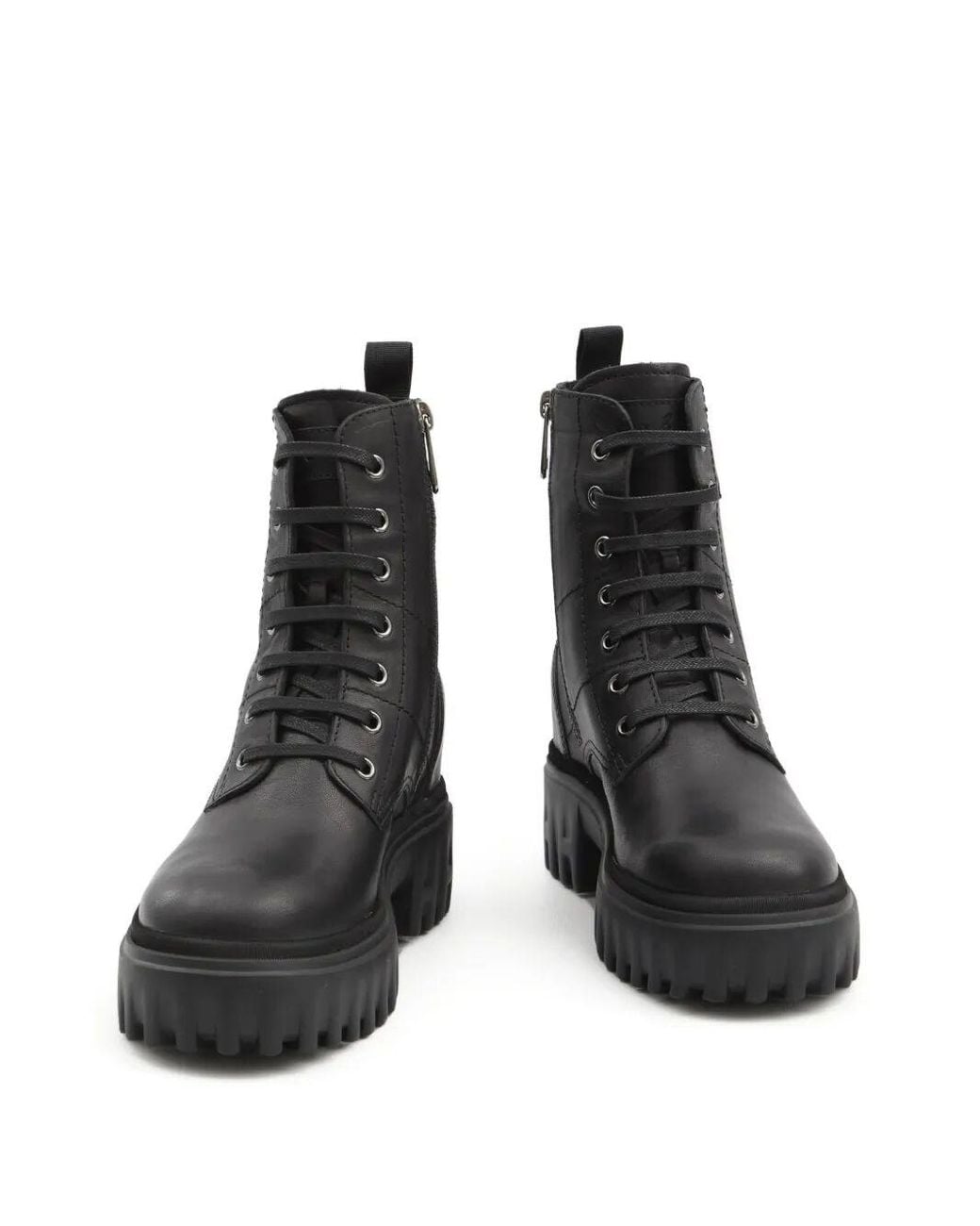 Hogan Black H700 Chunky Biker Boots