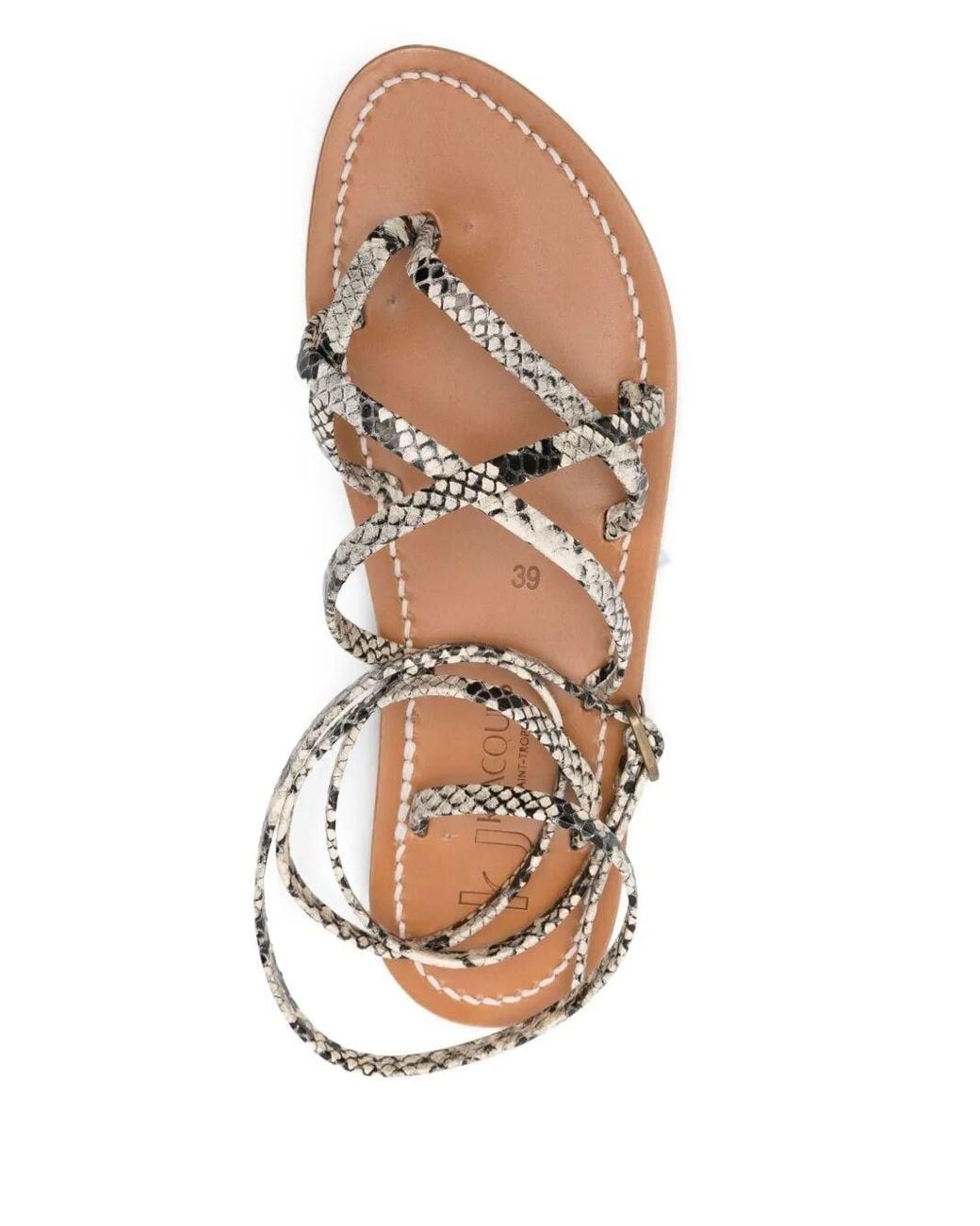 K. Jacques White Python Effect Gaia Sandals