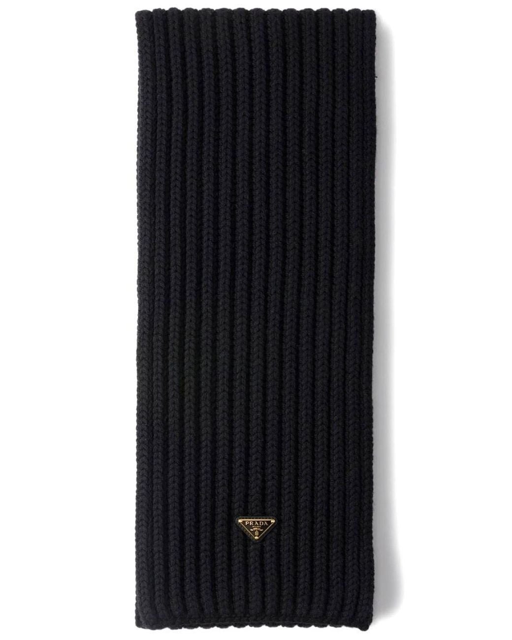 Prada Black Wool Scarf
