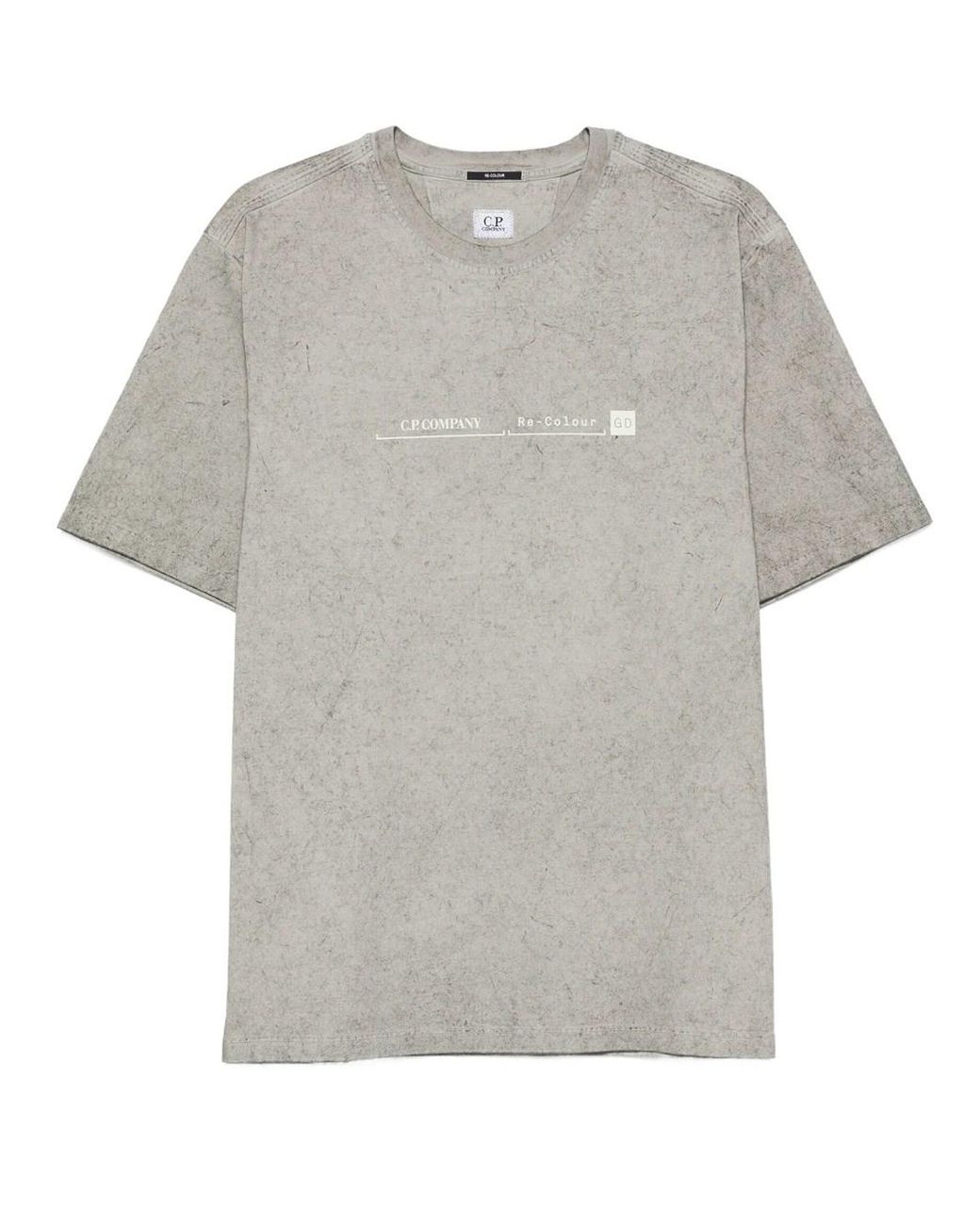 C P Company Gray C.P.Company Mercerized Jersey Logo-Print T-Shirt for men