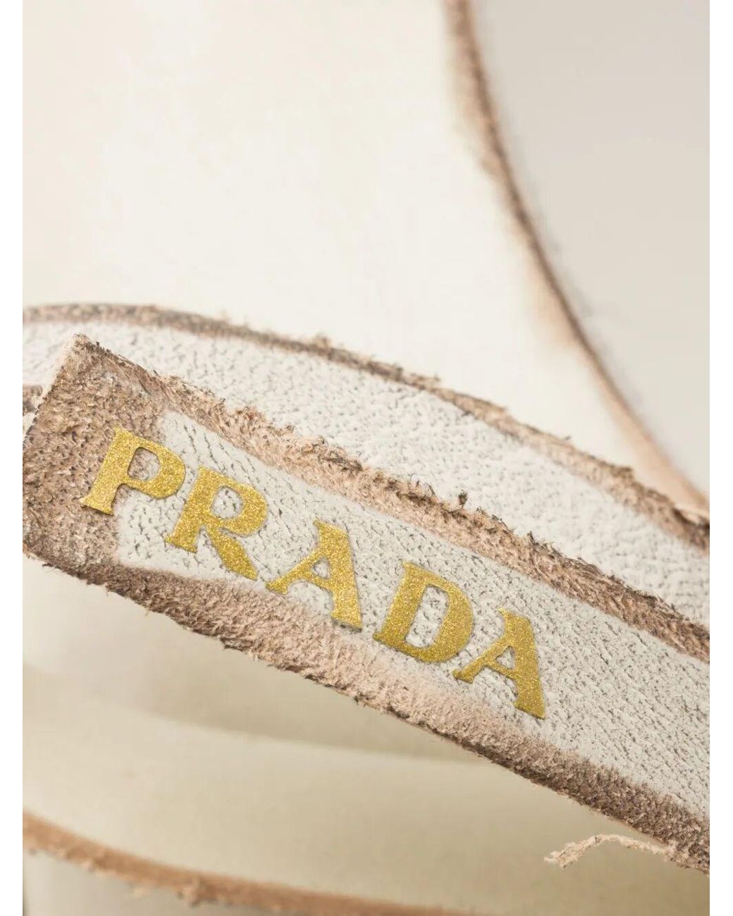 Prada Metallic Antiqued Leather Slingback Pumps