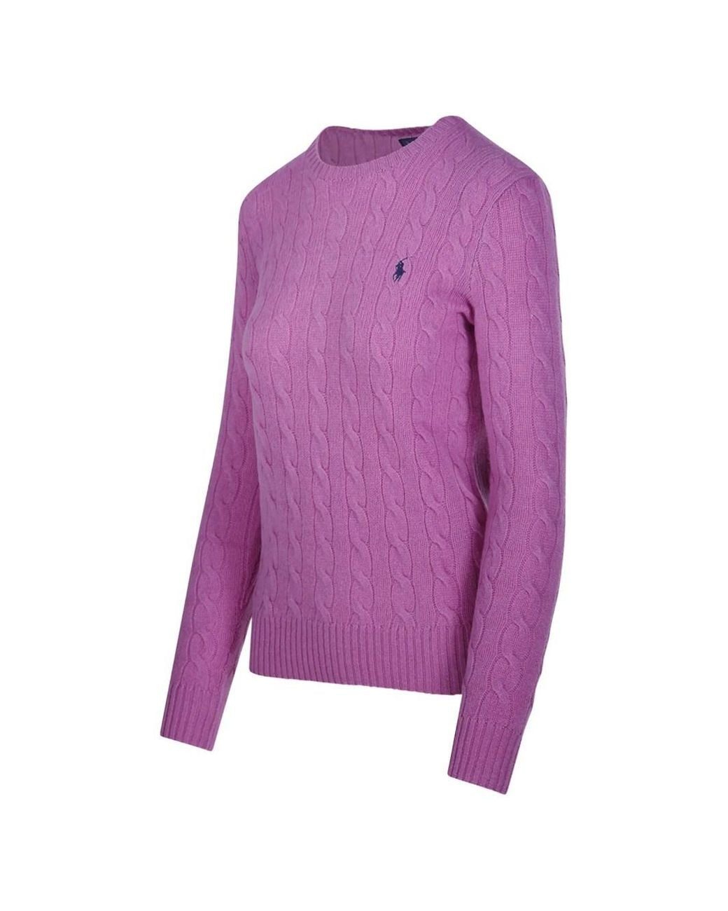 Polo Ralph Lauren Pink Cable Wool And Cashmere Crewneck Jumper for men