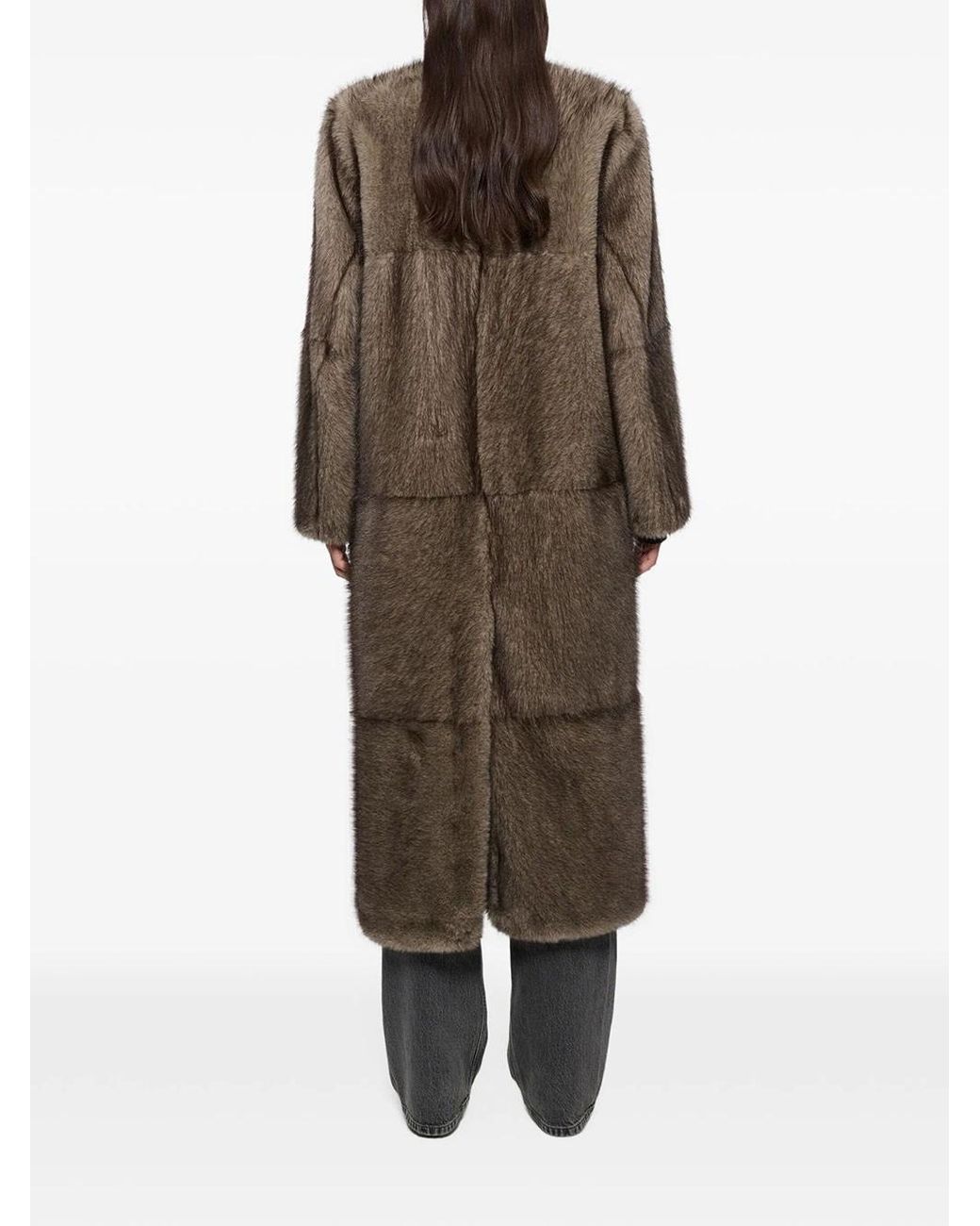 Stand Studio Natural Hilma Faux Fur Coat