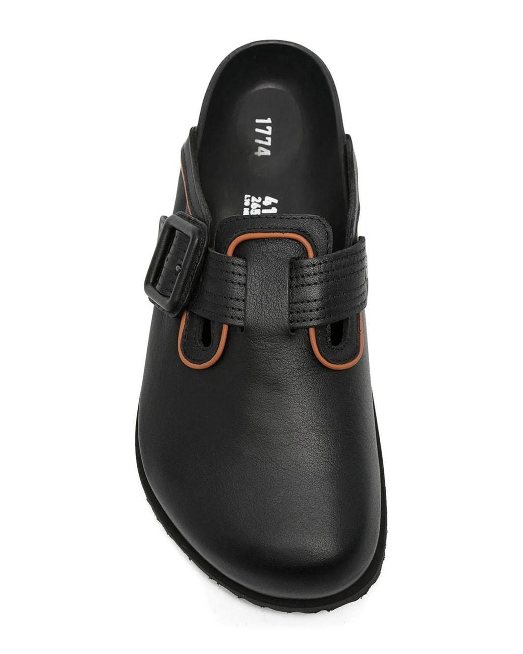 Birkenstock Black Boston Exquisite Nappa Leather Mule for men