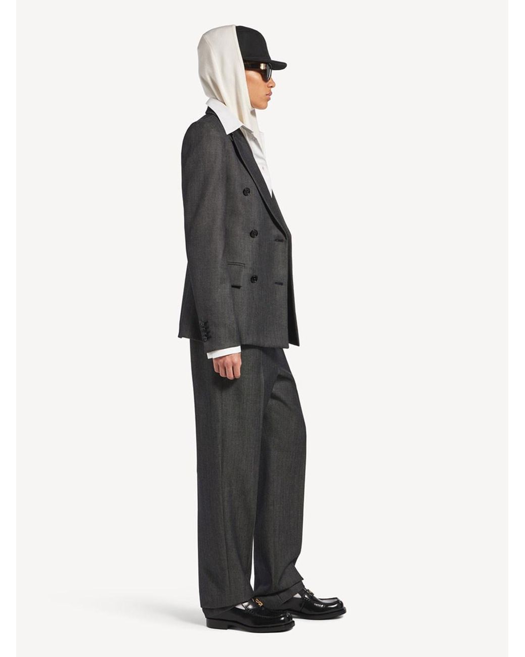 Balenciaga Gray Double-Breasted Tailored Jacket