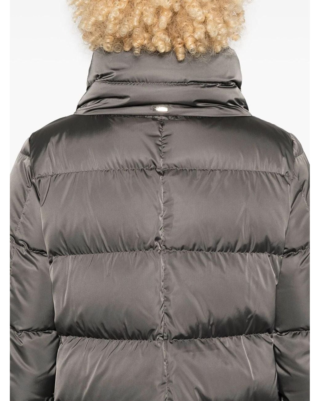 Herno Gray Layered Detail Jacket For