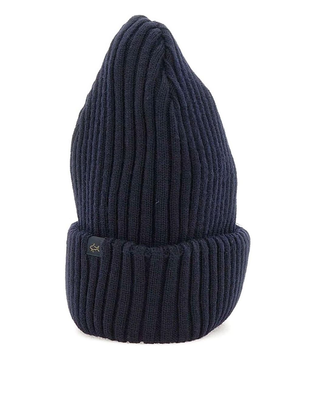 Paul & Shark Blue Soft Cool Touch Wool Beanie for men