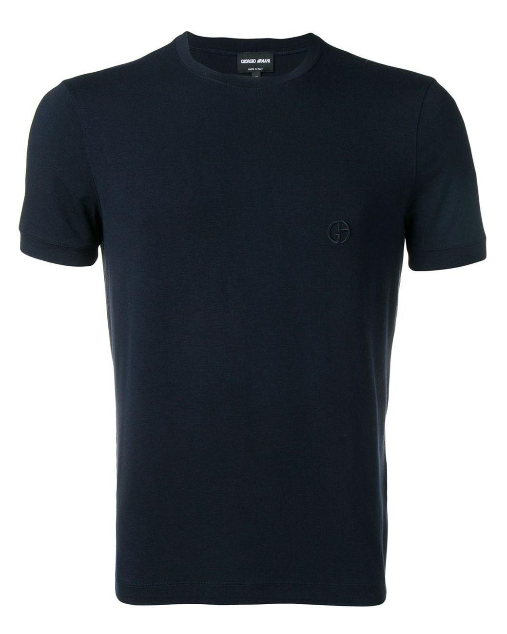 Giorgio Armani Black Stretch Viscose Jersey Crew Neck T-Shirt for men