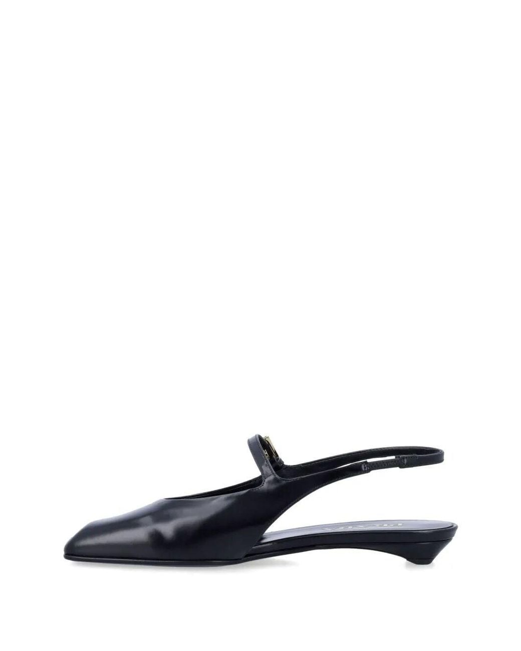 Prada Blue Leather Slingback Ballerinas