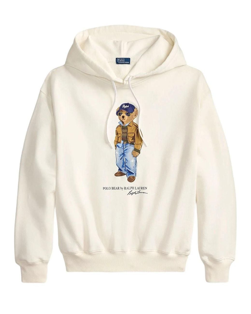 Polo Ralph Lauren White Polo Bear Hooded Sweatshirt