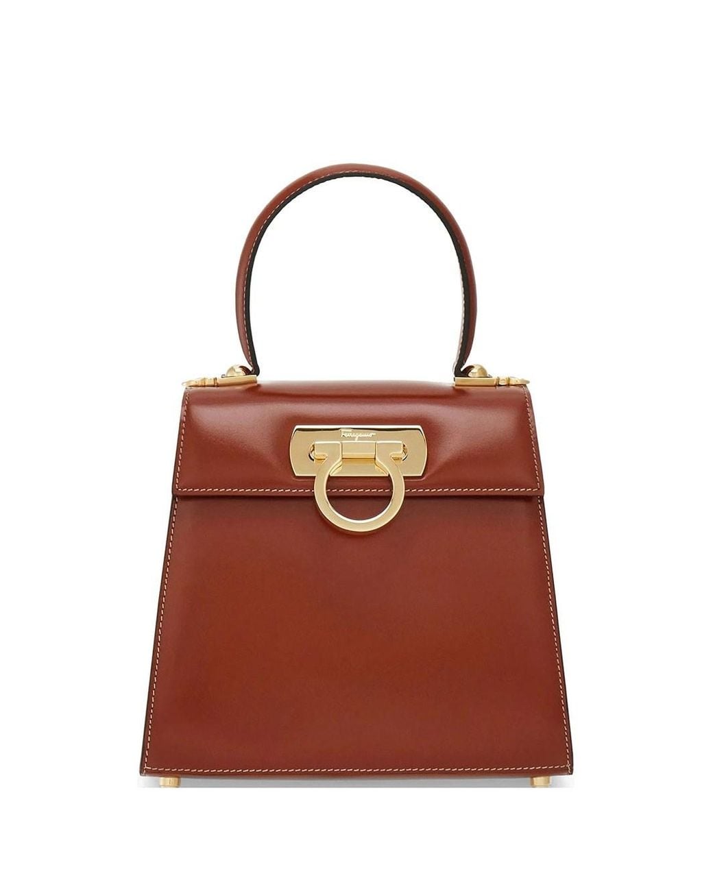 Ferragamo Red Iconic Top Handle Small Bag