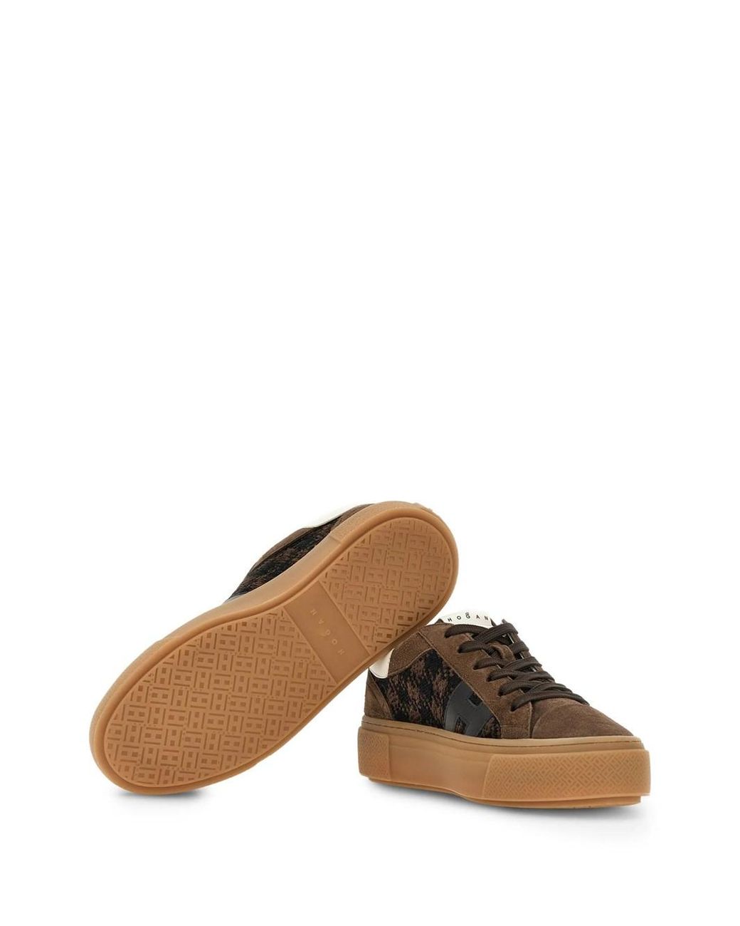 Hogan Brown H705 Lace-Up Sneakers