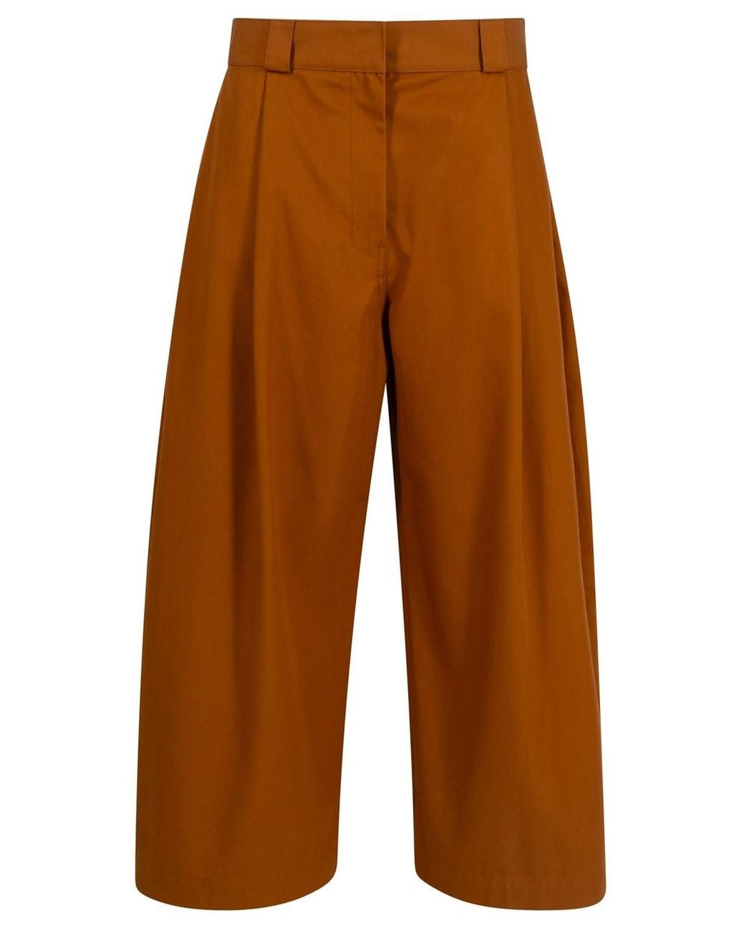 Balenciaga Brown Loose Flat Front Pant