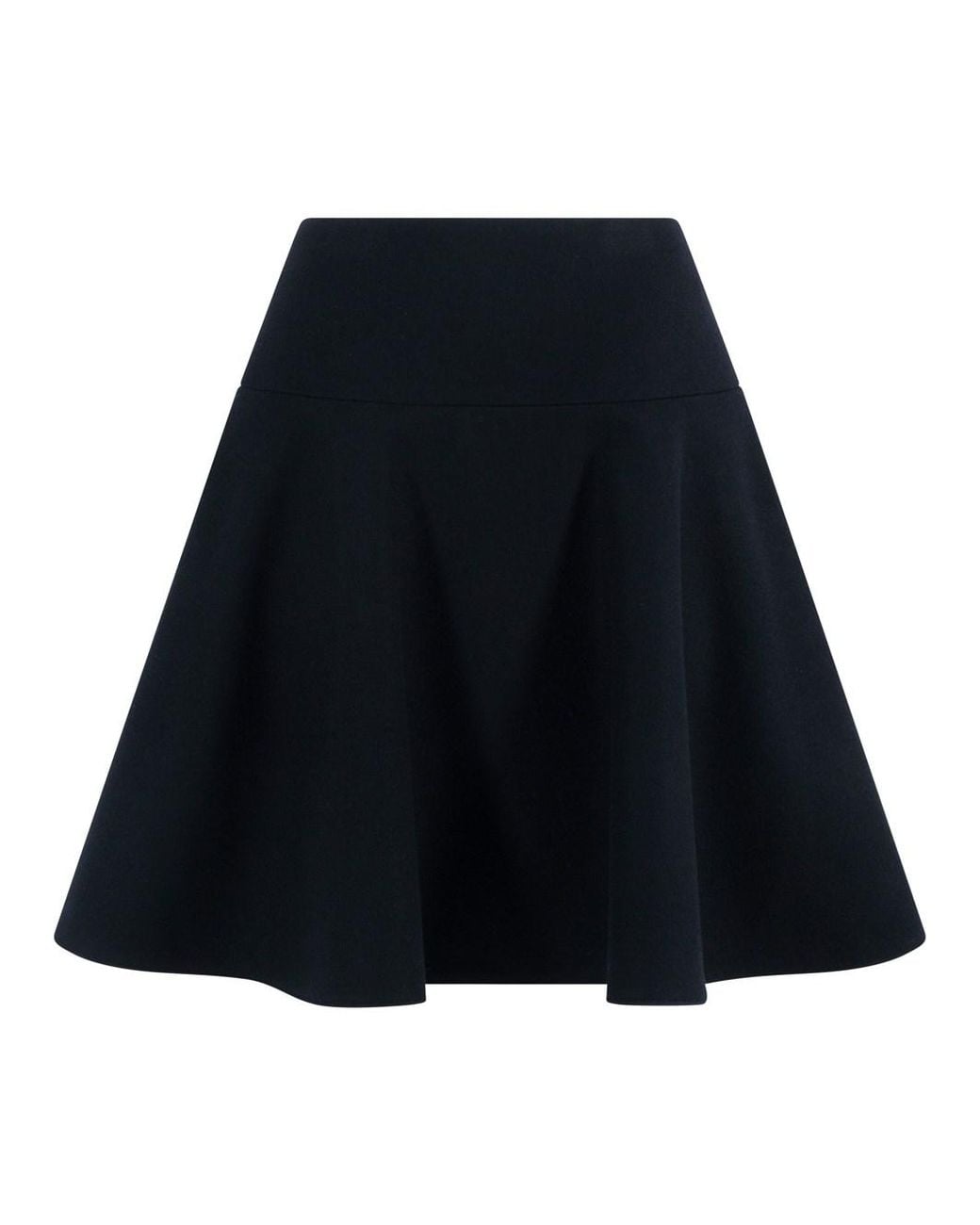 Alaïa Black Mini Wool Skater Skirt