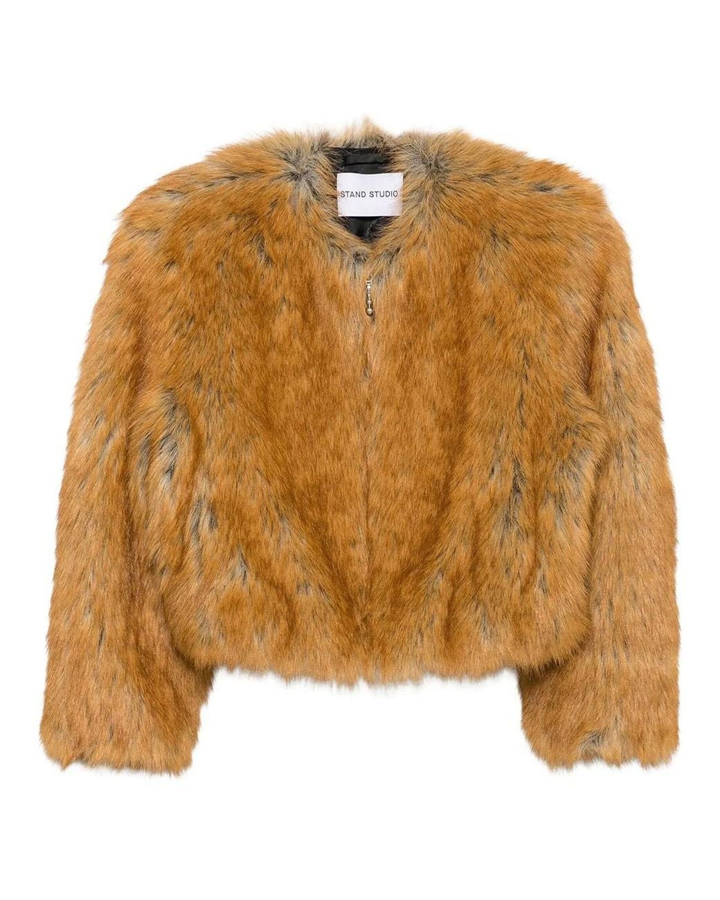 Stand Studio Brown Karly Faux Fur Jacket