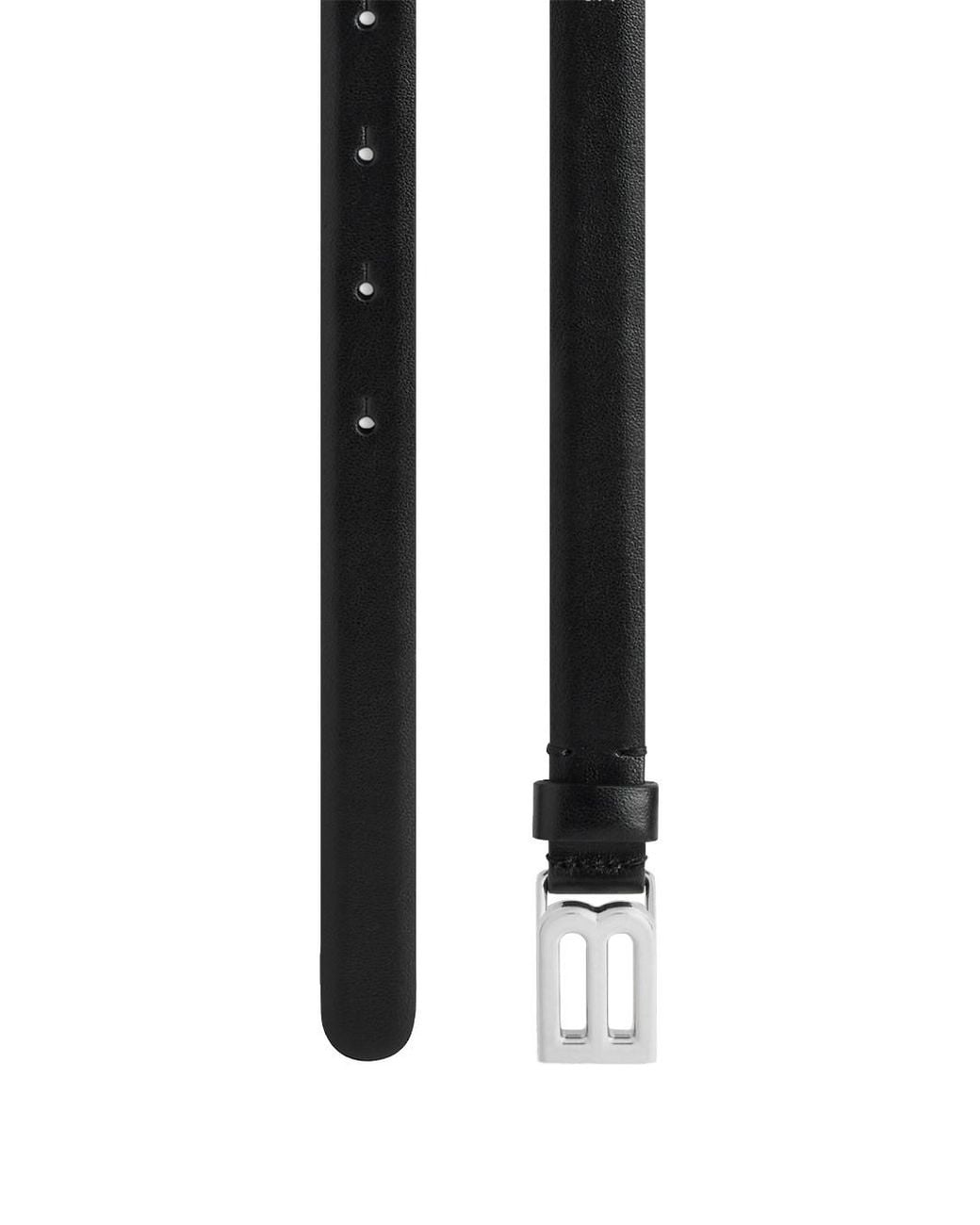 Balenciaga White Bolero B Belt In Smooth Leather for men