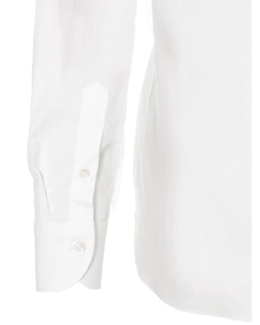 Borriello White Cotton Shirt for men
