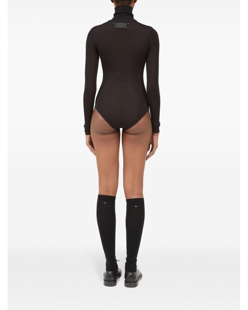 Maison Margiela Black High-Neck Bodysuit