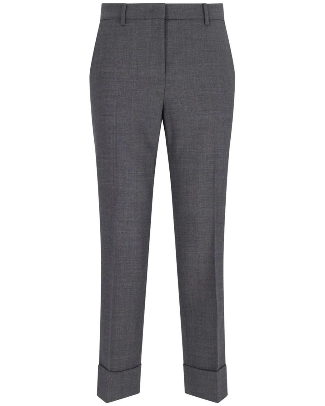 Incotex Gray Tapered Wool Pants