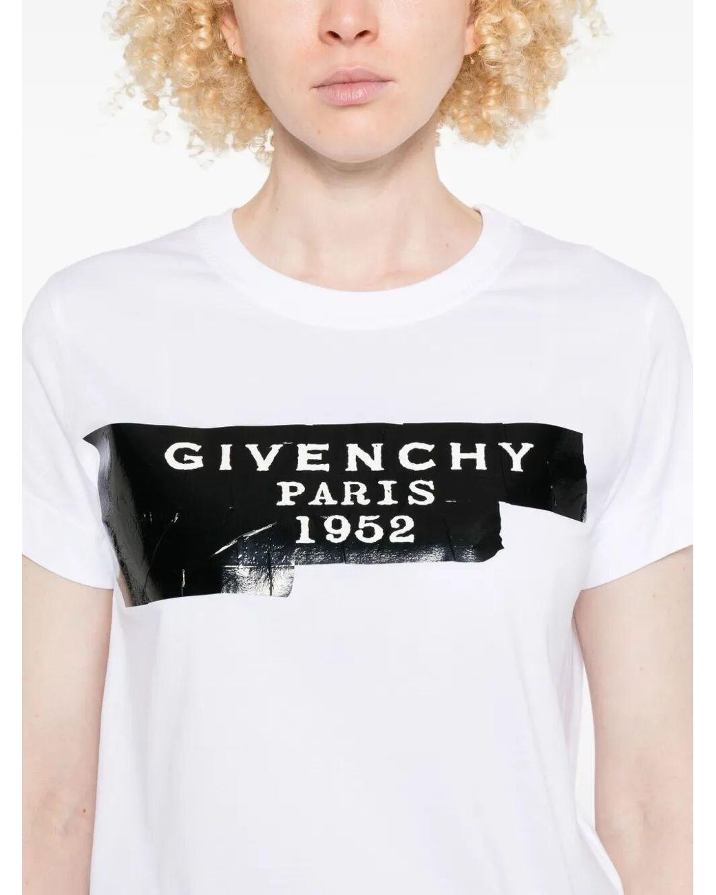 Givenchy Black Cotton T-shirt With Tape