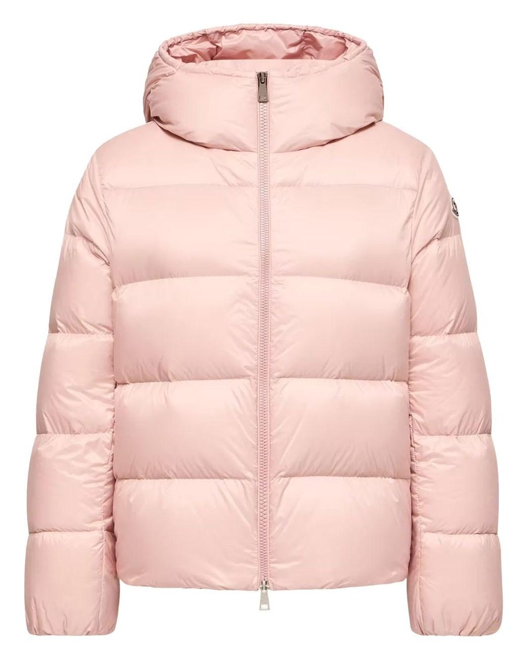 Moncler Pink Piumino Corto Feligule Con Cappuccio