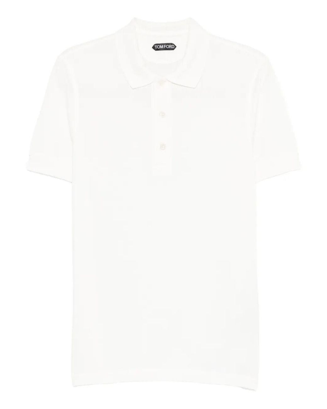 Tom Ford White Cotton Polo Shirt for men