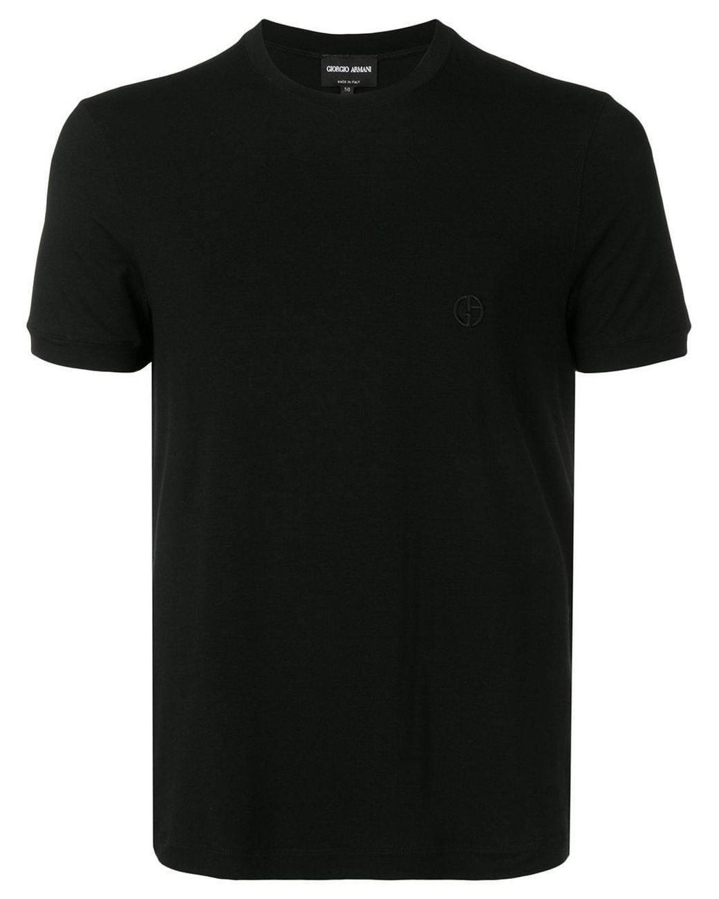 Giorgio Armani Black Slim Fit Cotton T Shirt for men