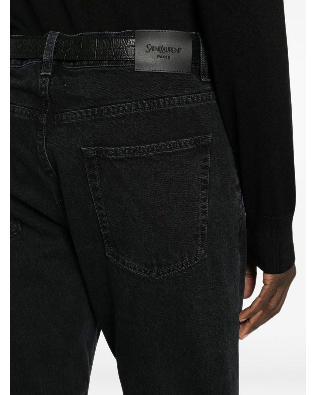 Saint Laurent Black Relaxed Fit Jeans With Tapered Leg for men