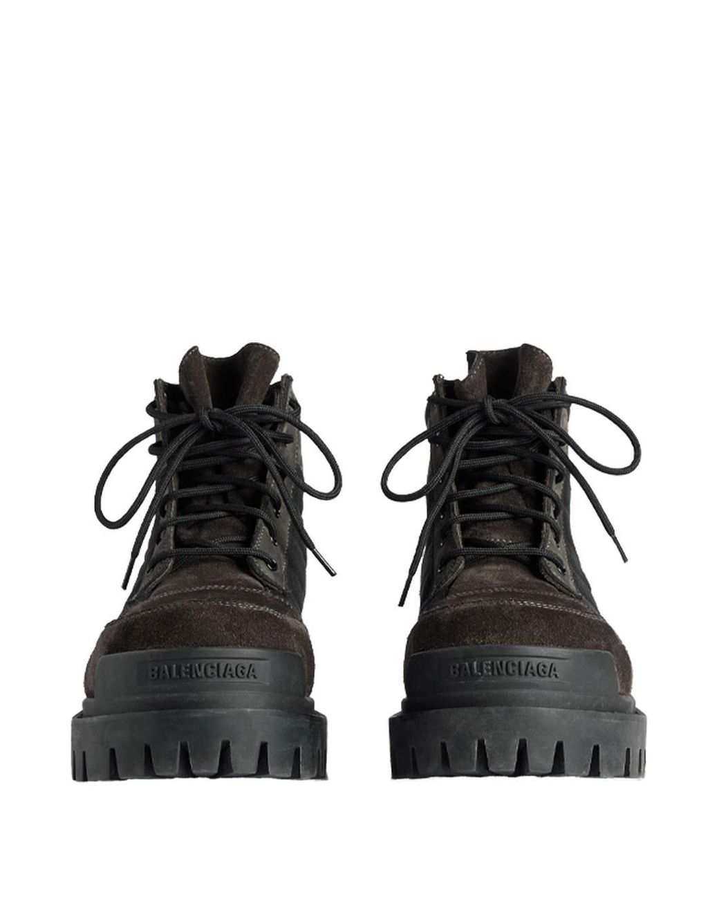 Balenciaga Black Combat Strike Low Boots for men